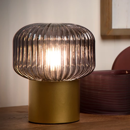 Lucide JANY - Lampe de table - Ø 16 cm - 1xE14 - Or Mat / Laiton - ambiance 1